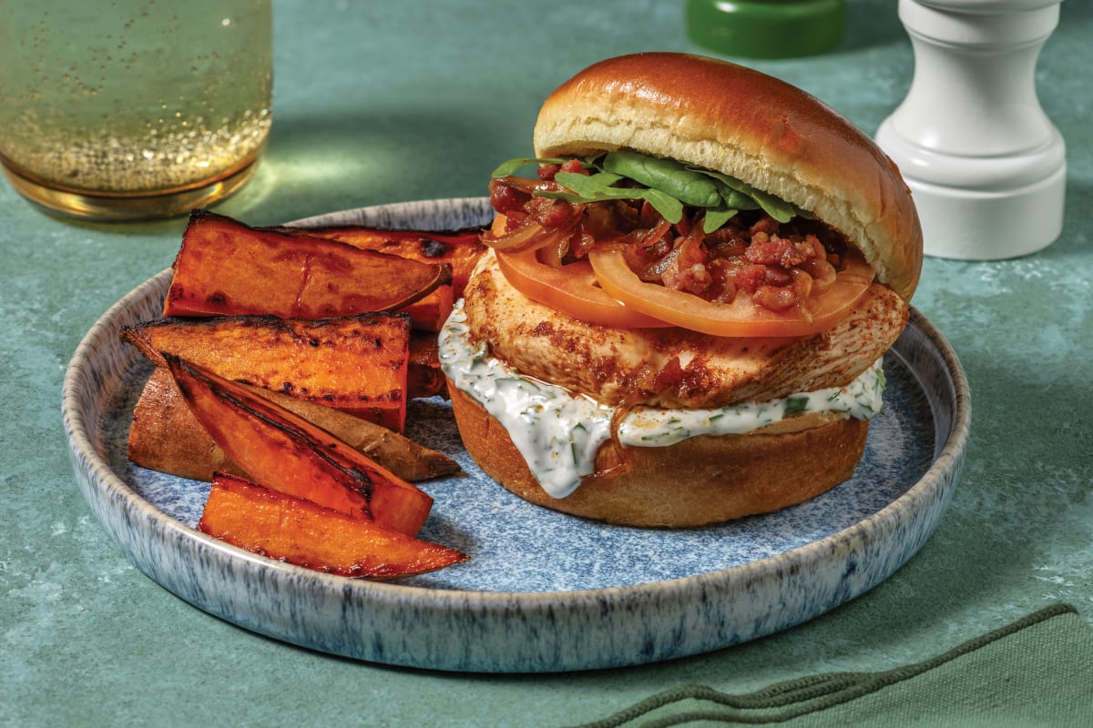 Aussie-Spiced Chicken & Bacon Burger