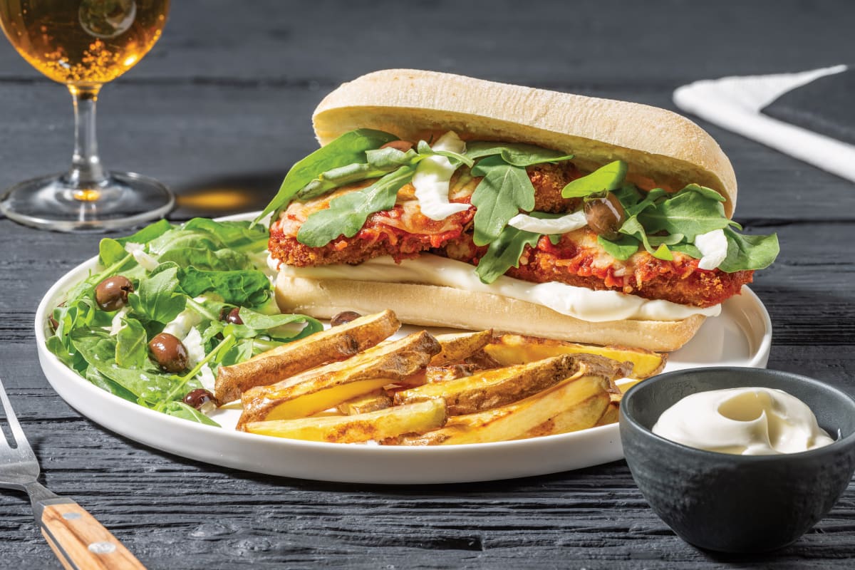 Classic Pork Parmigiana Sub & Fries