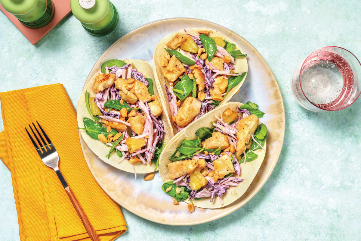 Caribbean Chicken & Pineapple Tacos