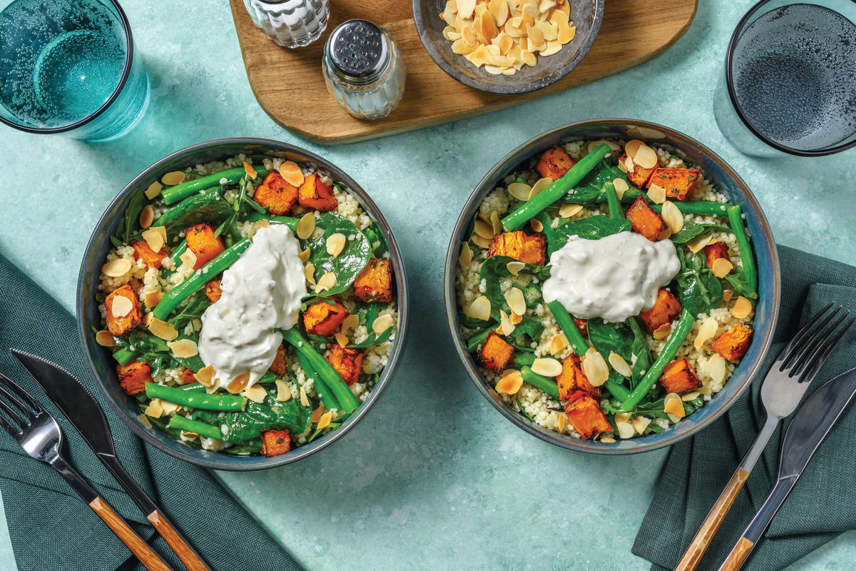 Autumnal Roast Pumpkin & Greens Couscous