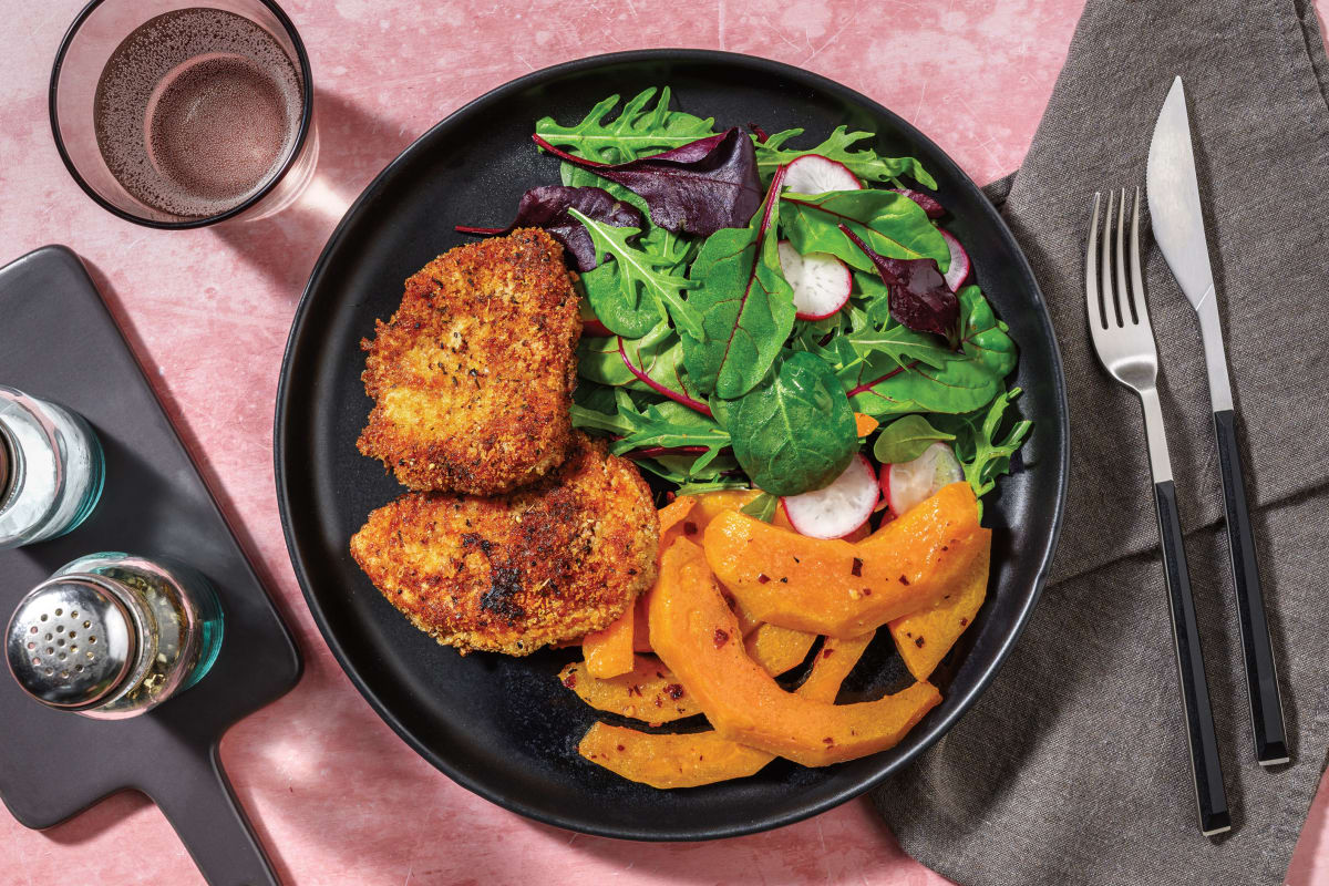 Chermoula Crumbed Pork & Radish Salad