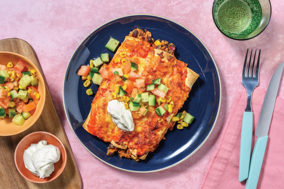 Mexican-Spiced Black Bean Enchiladas