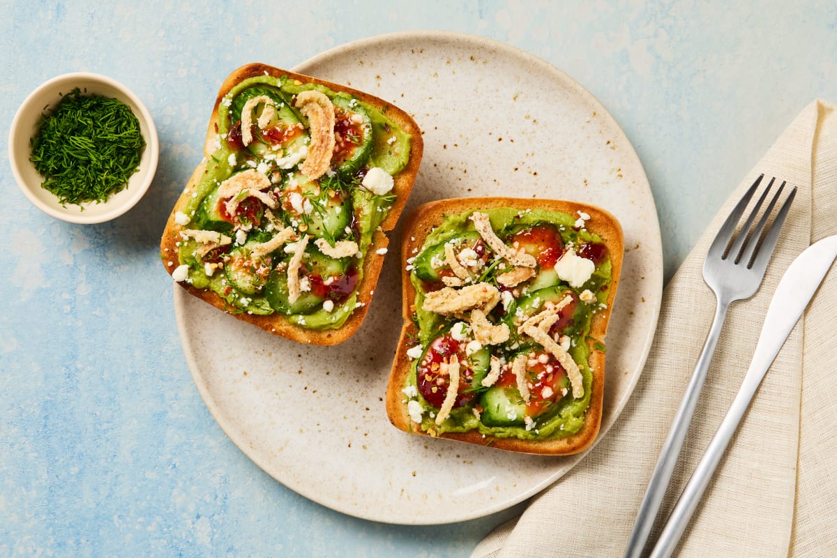 Sweet & Spicy Avocado Toast with Feta