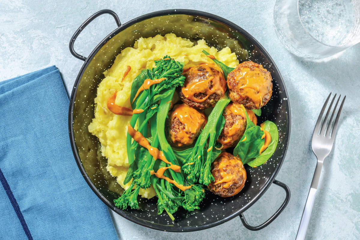 BBQ-Glazed Beef Meatballs