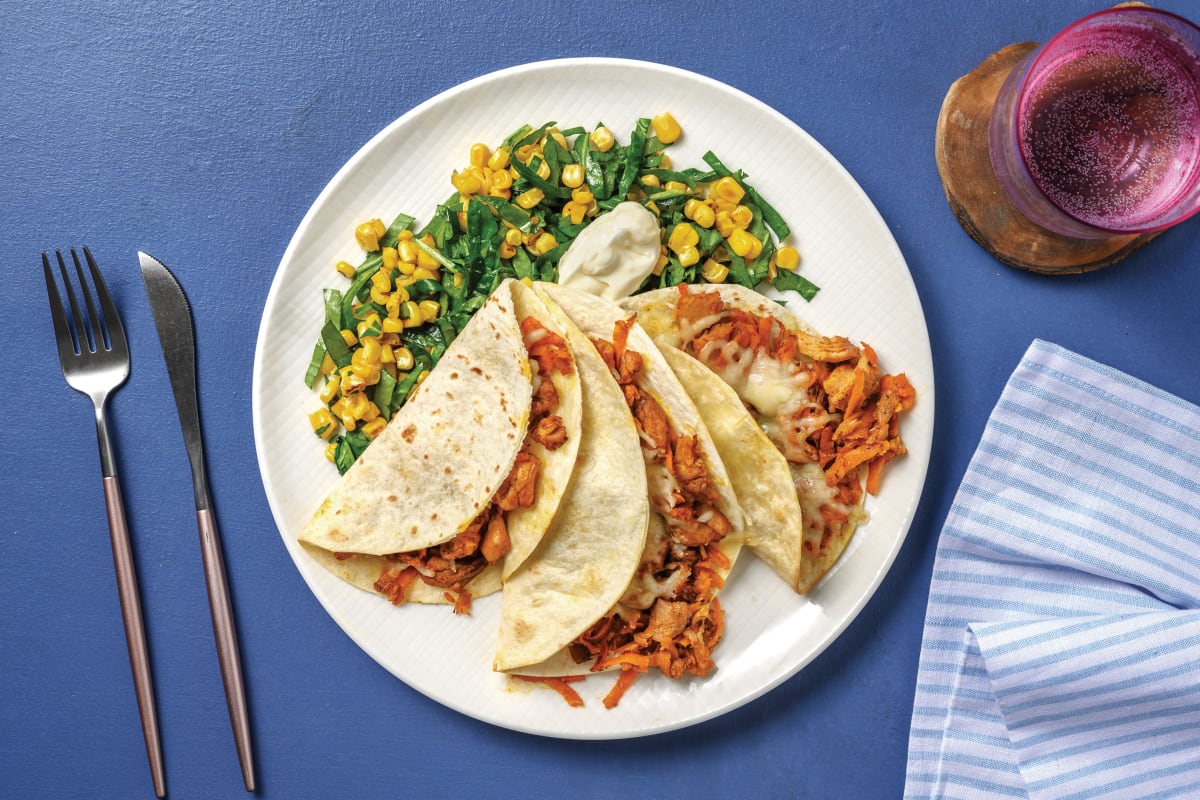 Double Sweet Chilli Pulled Pork Quesadillas