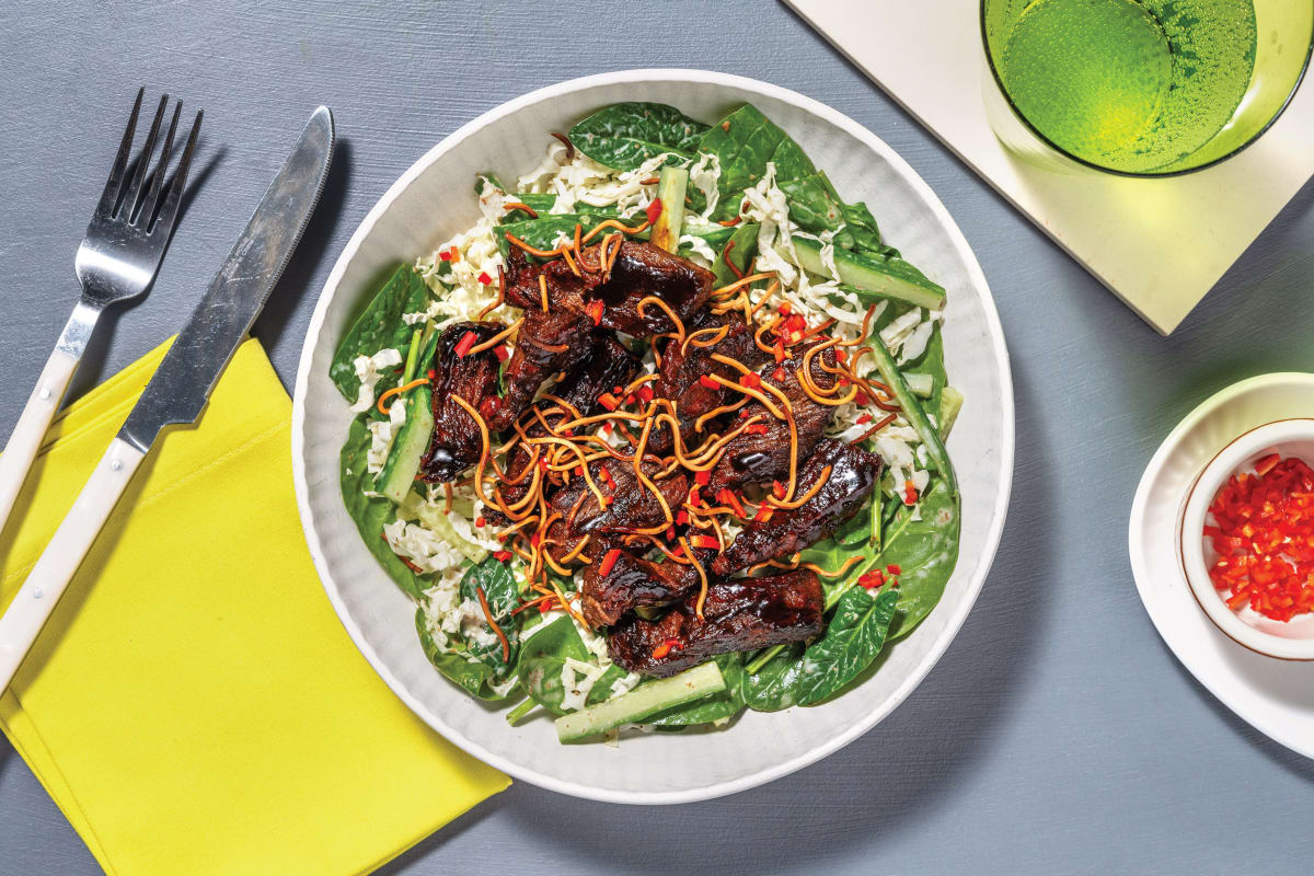 Honey-Soy Beef & Wombok Salad