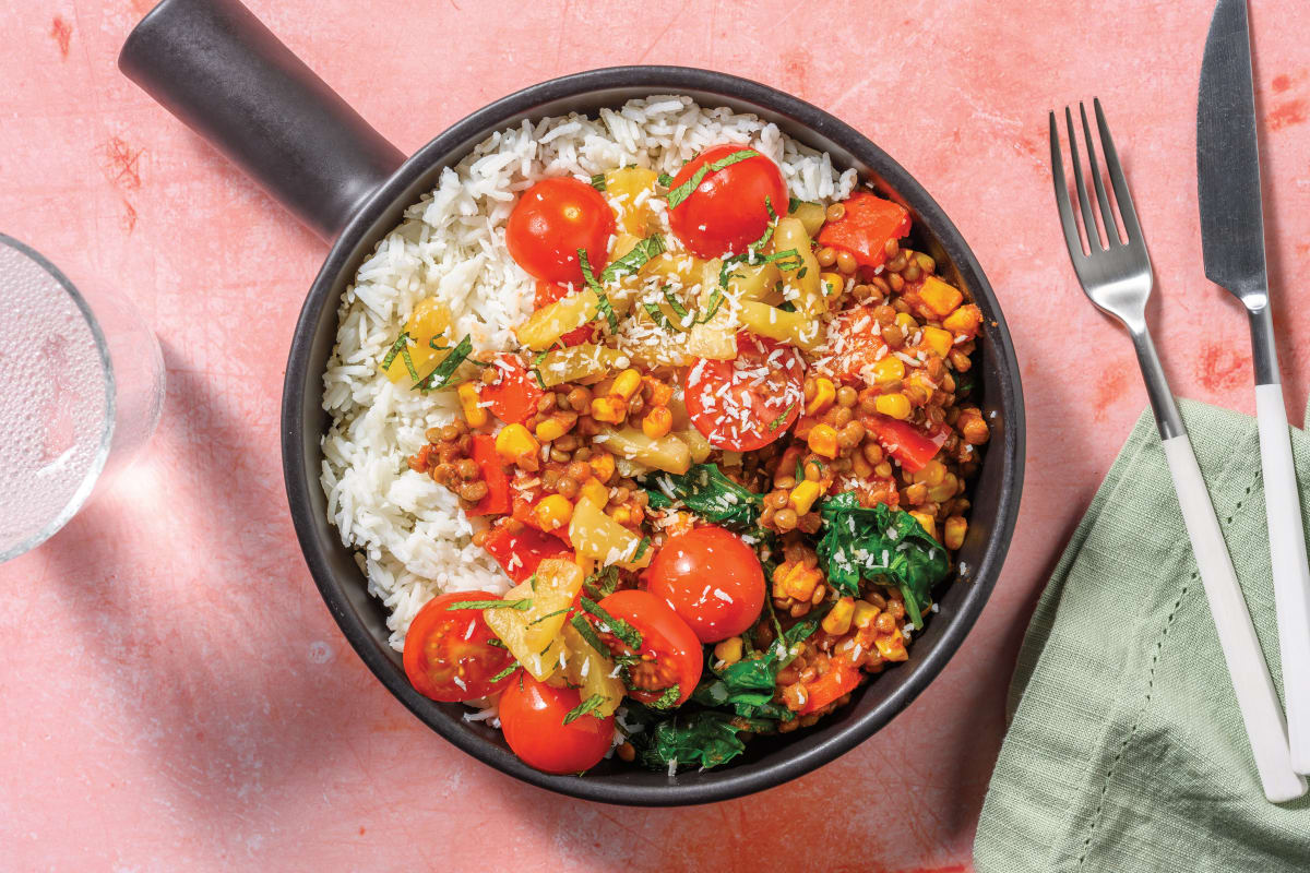 Caribbean Lentil & Coconut Rice Bowl