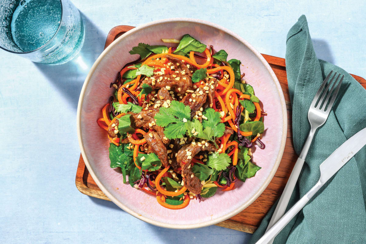 Asian-Style Double Beef & Ponzu Carrot Noodles