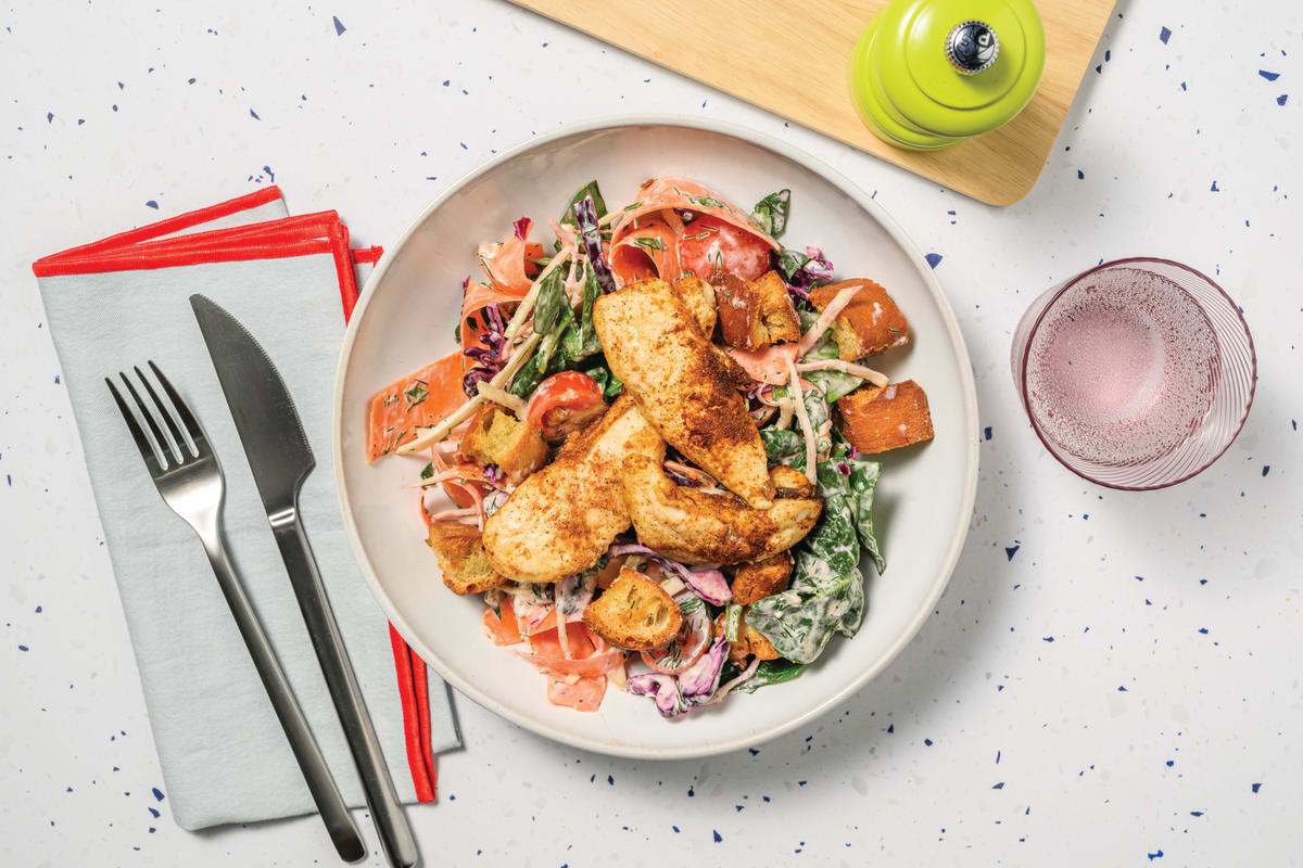 Aussie Chicken Tenders & Rainbow Salad