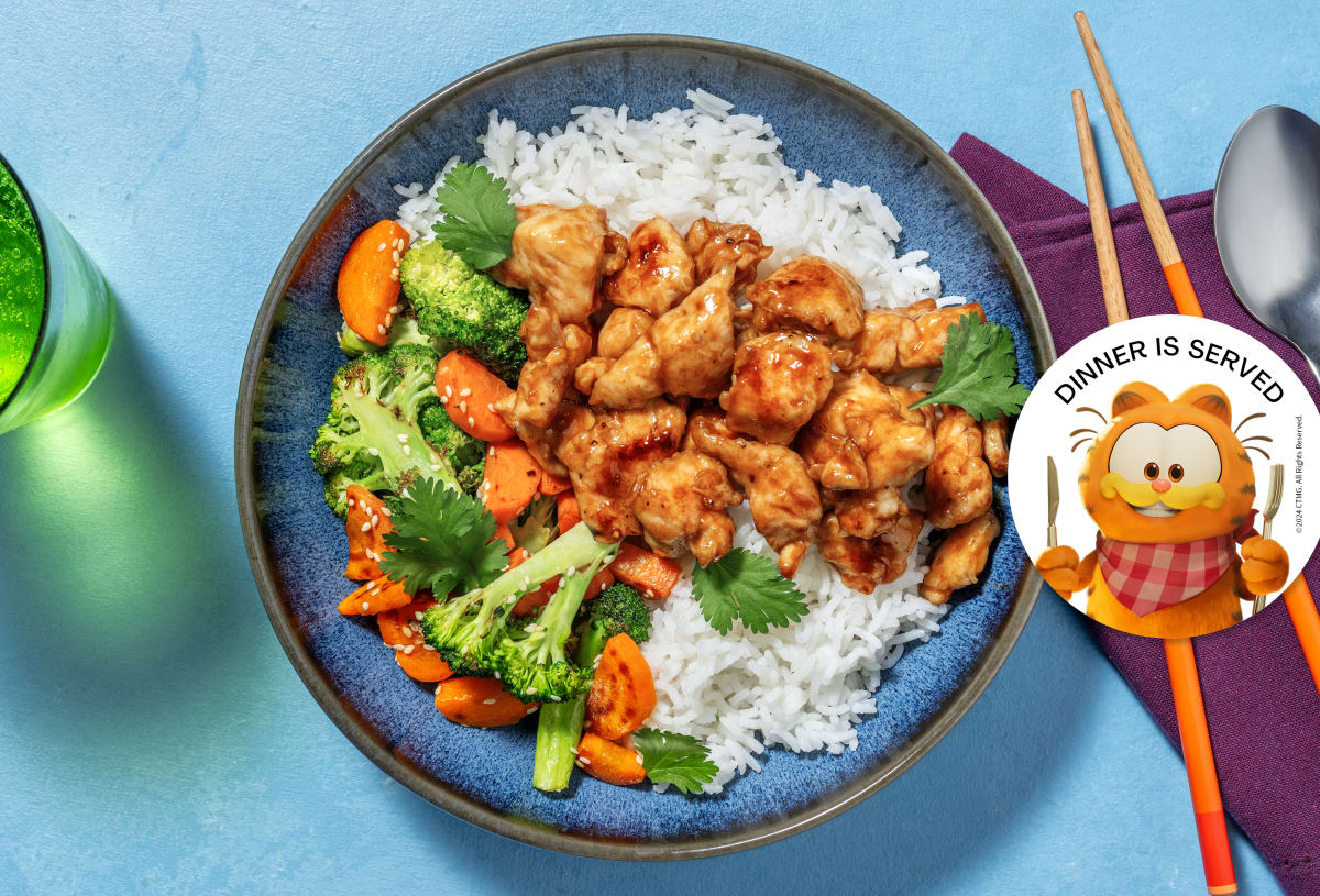 Cheerful Popcorn Chicken & Garlic Rice