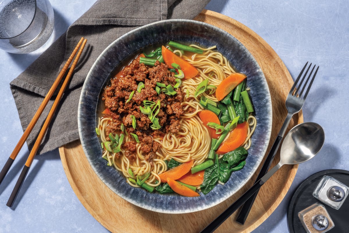 Asian BBQ Beef Noodle Soup