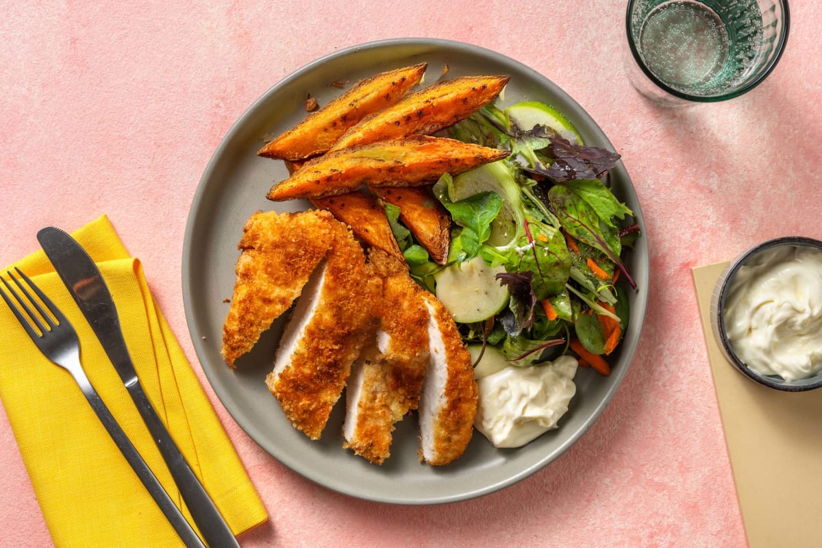 Crumbed Chicken & Kumara Wedges