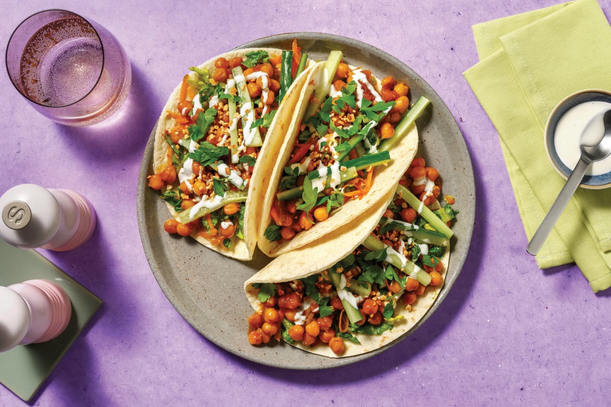 Sweet Indian Chickpea Tacos