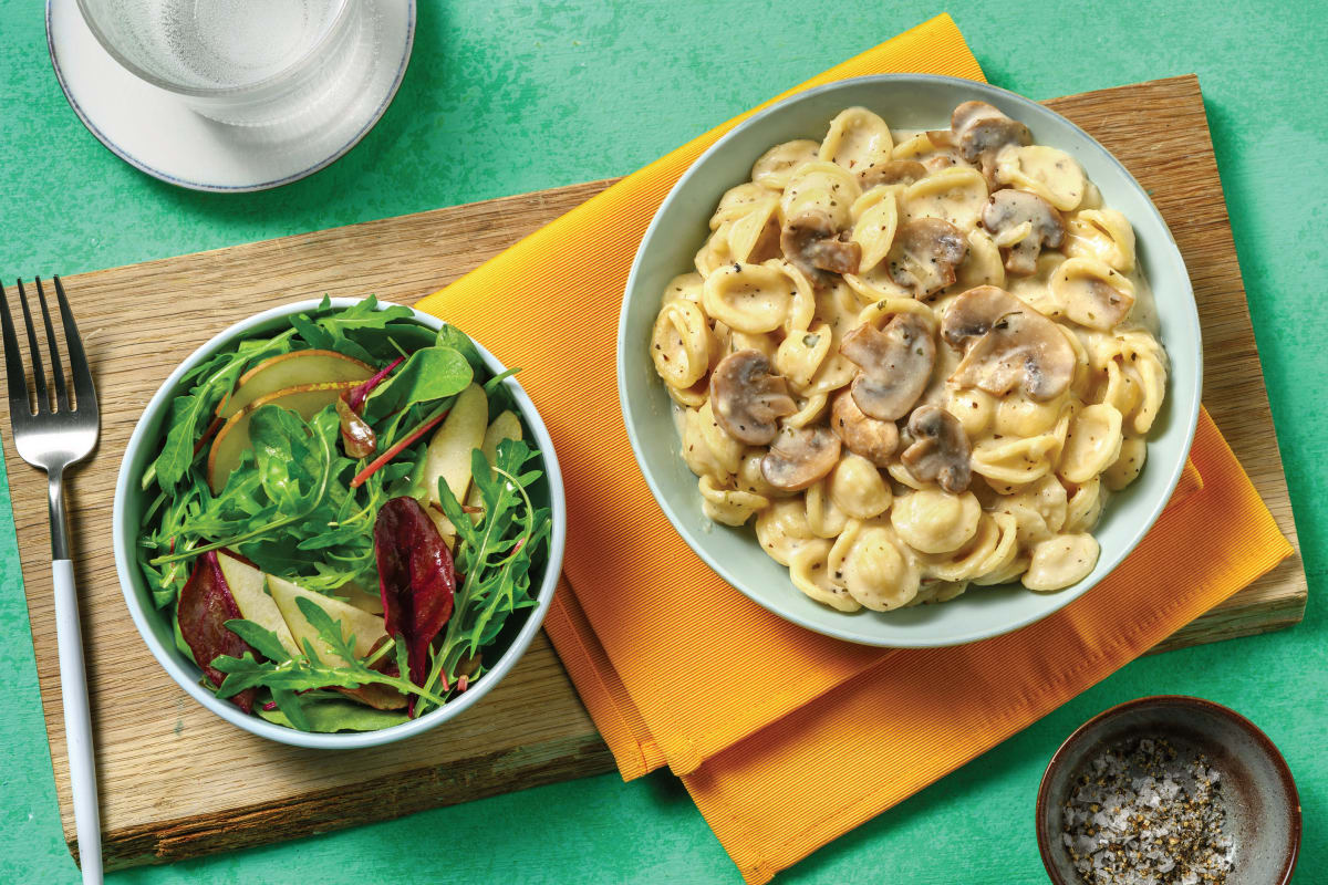 One-Pot Garlicky Mushroom Orecchiette