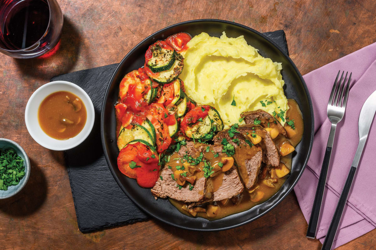 French Beef Brisket & Veggie Ratatouille