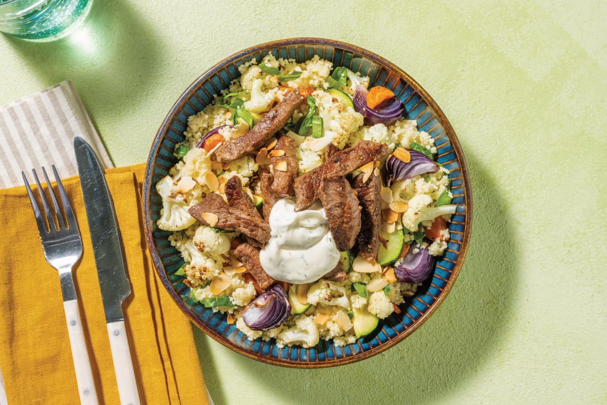 Aussie Beef & Roast Veggie Couscous