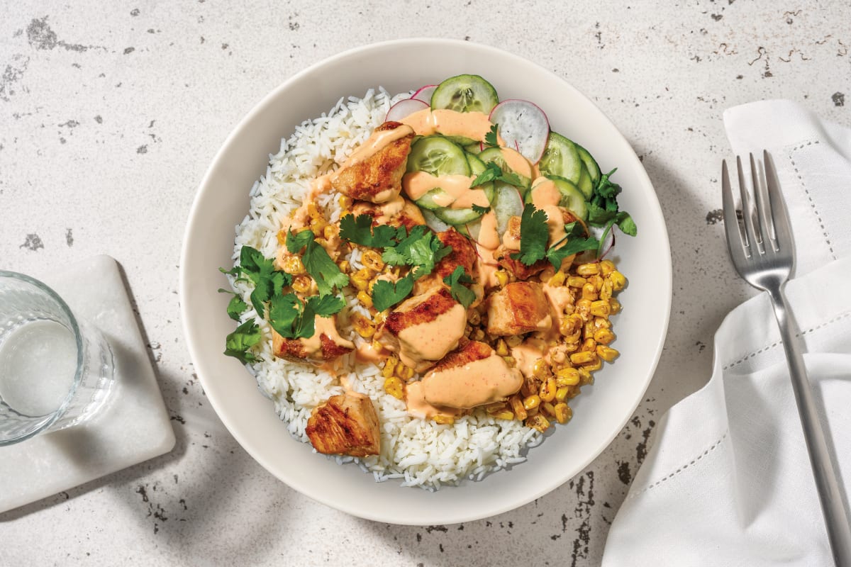 Sweet-Soy Ginger Chicken Poke Bowl