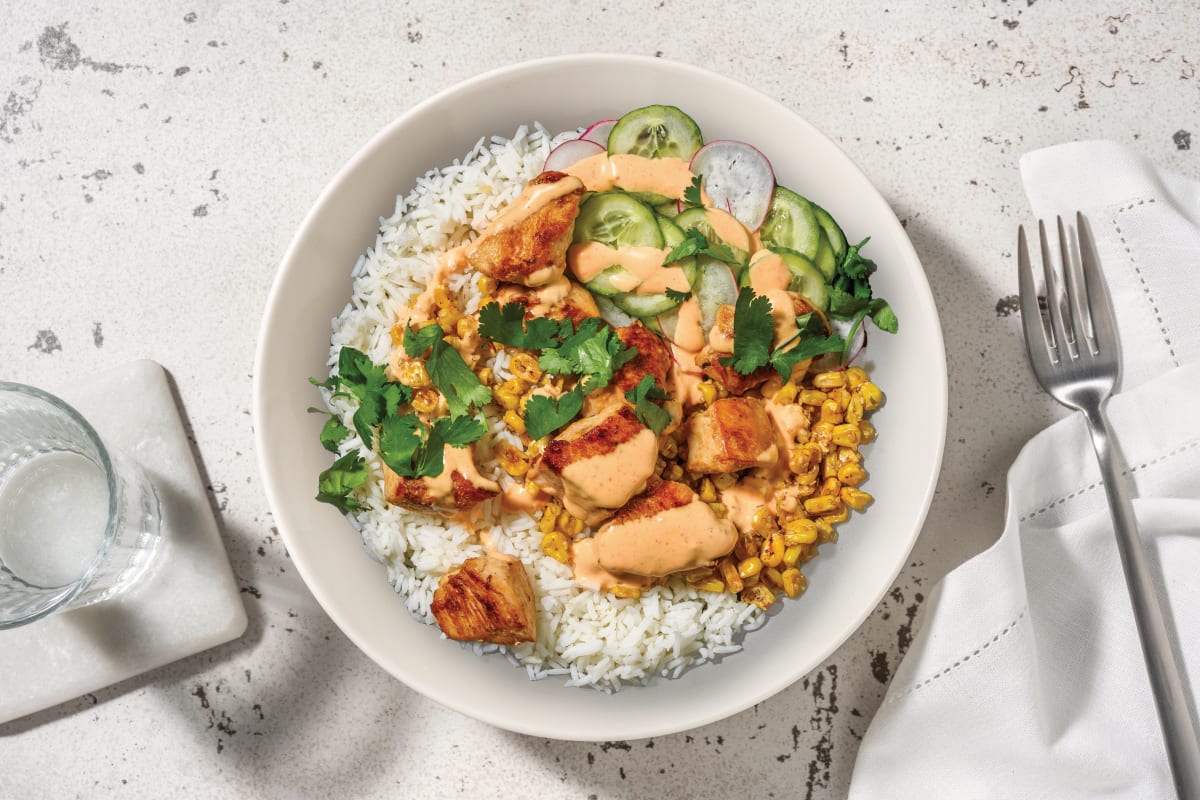Double Sweet-Soy Ginger Chicken Poke Bowl