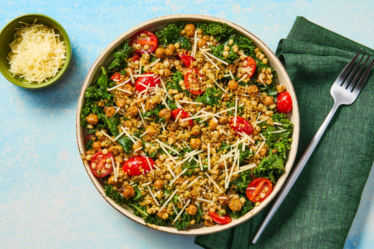 Italian Kale, Chicken & Couscous Salad