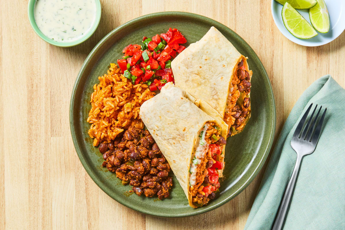 Tex-Mex Chicken, Bean & Pepper Wraps