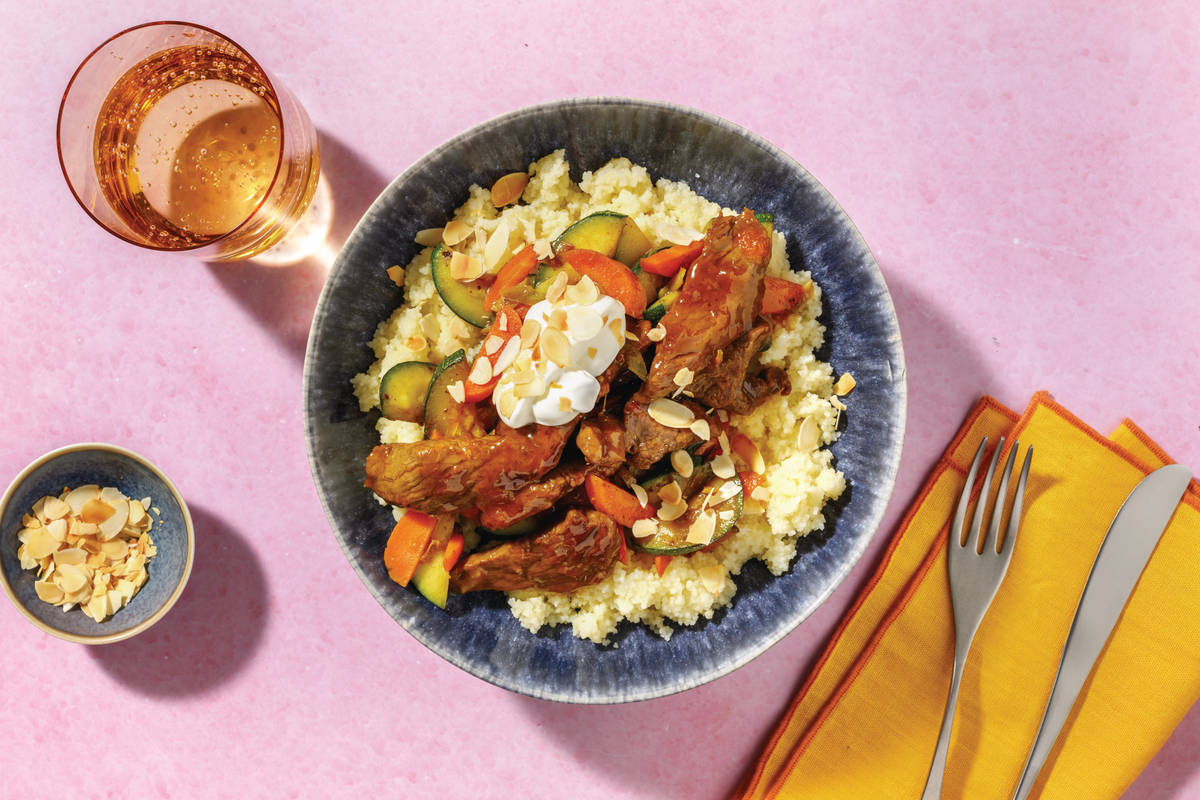 Double ApricotGlazed Mumbai Beef Strips Recipe HelloFresh