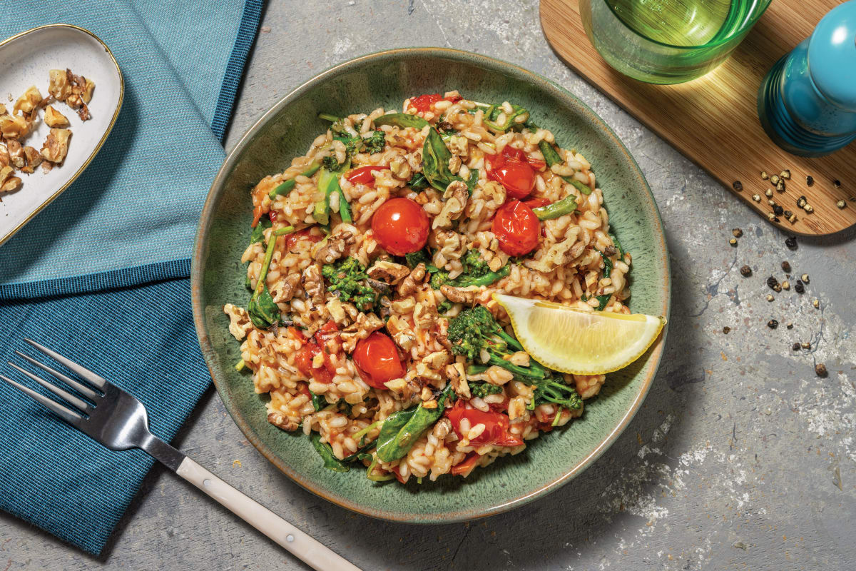 Baked Baby Broccoli & Pesto Risotto