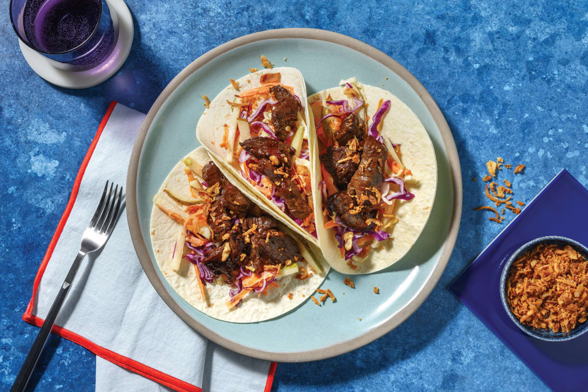 Double Honey-Soy Beef Tacos