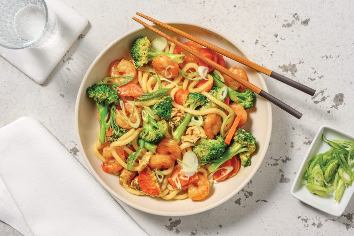 Quick Southeast Asian Style Beef Udon Noodles