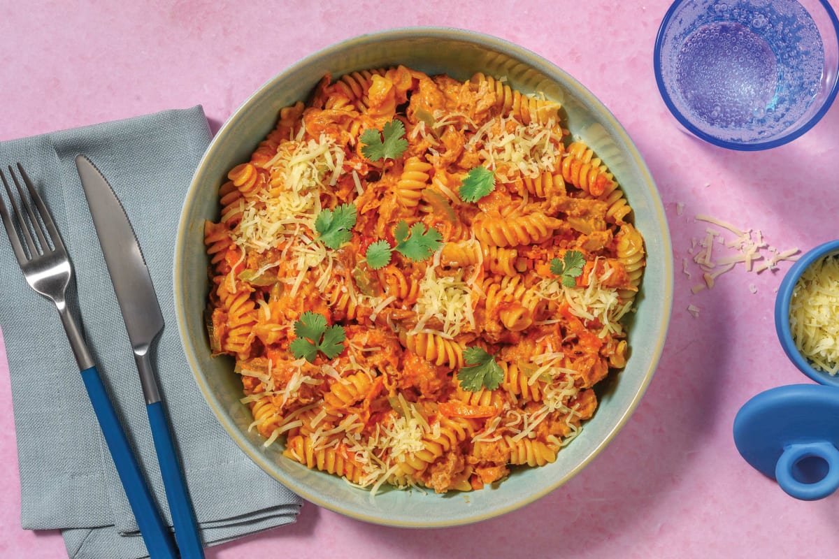 Creamy Tex-Mex Pulled Pork Fusilli