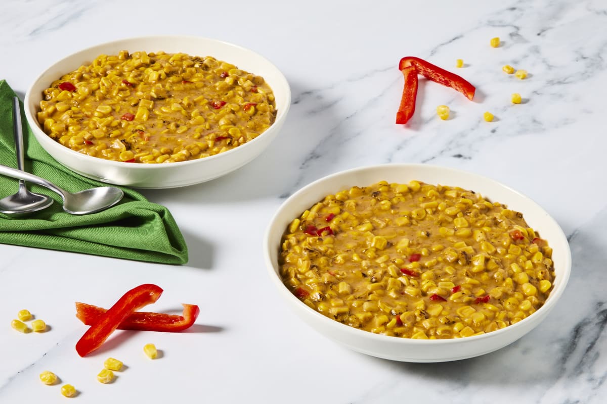 Southwestern Creamed Corn with Bell Peppers