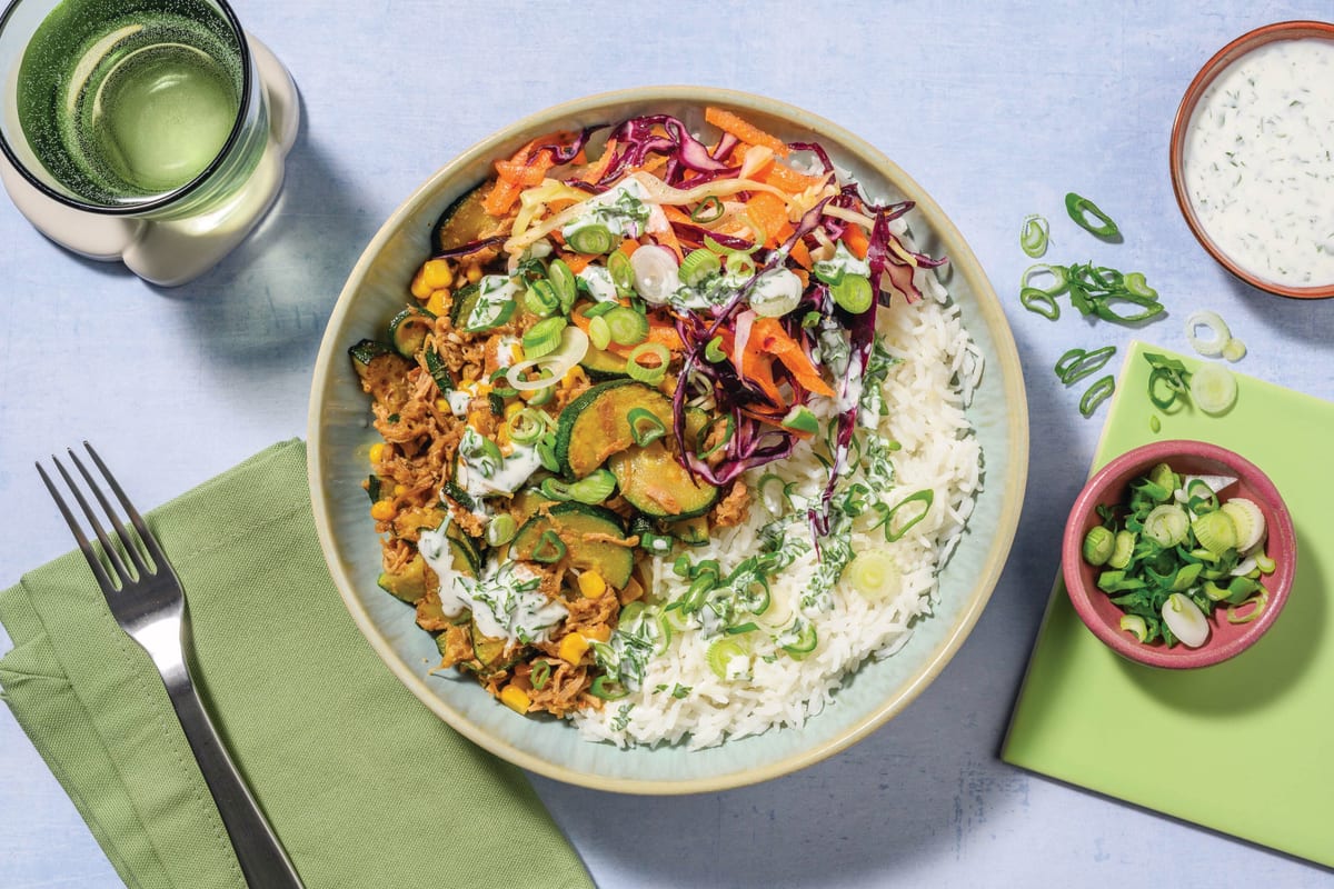 Tex-Mex Pulled Pork & Rice Bowl