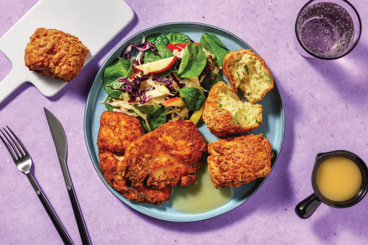 Southern Fried Chicken & Cheddar Biscuits