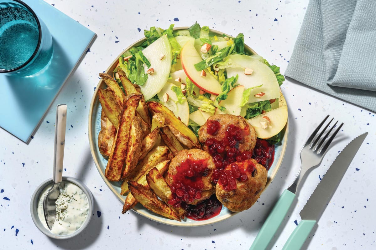 Nutty Pork Rissoles & Beetroot Relish