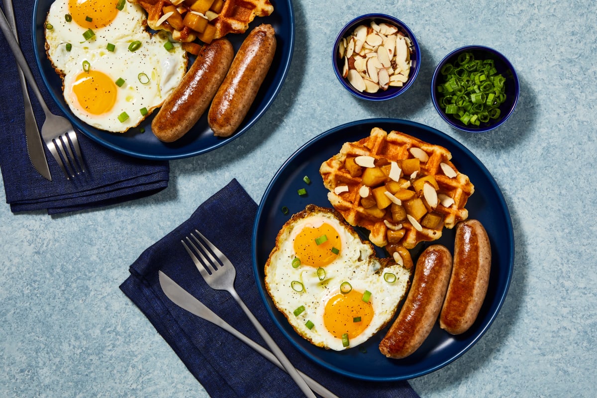Pork Breakfast Sausage & Waffle Platter