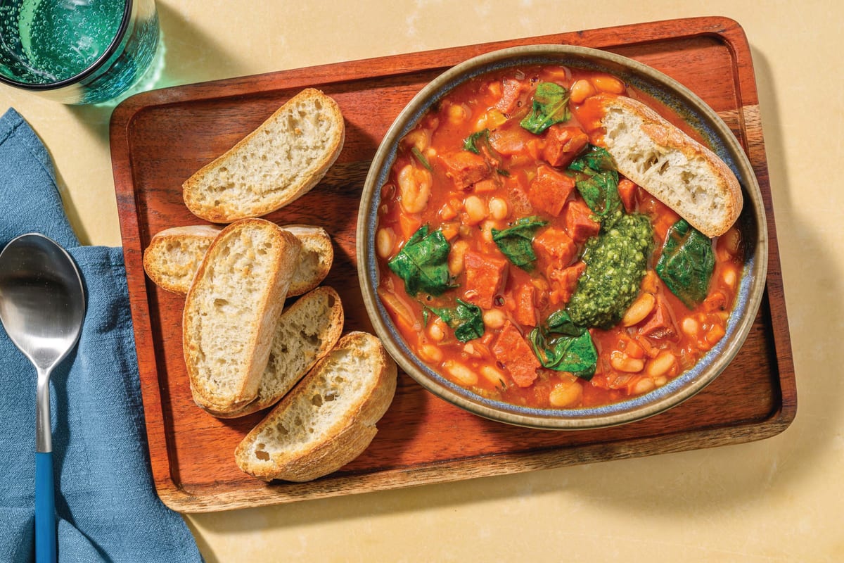 One-Pot Chorizo & Cannellini Bean Soup