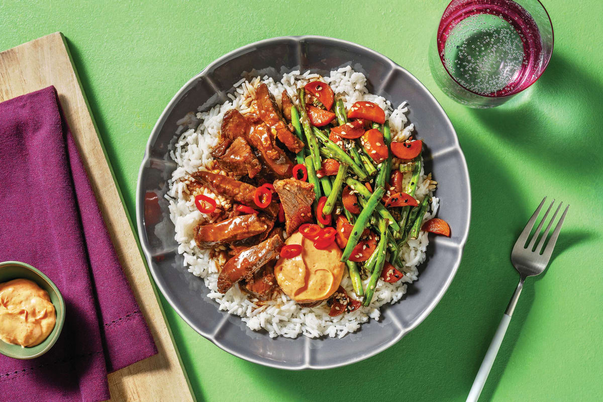 Quick Double Japanese-Style Beef & Green Bean Stir-Fry