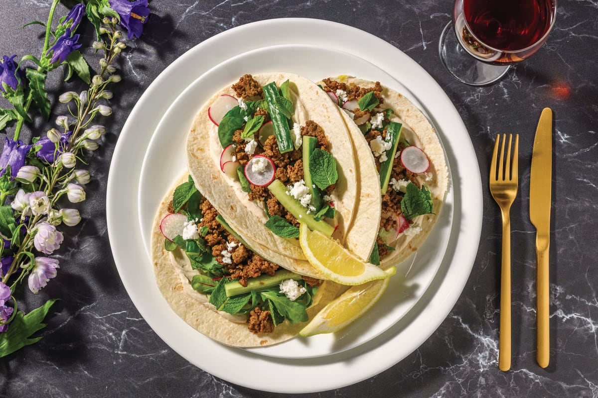 Middle Eastern Lamb & Feta Tacos