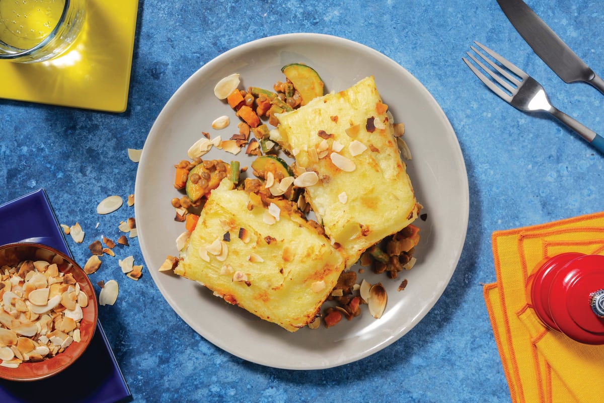 Moroccan Beef & Lentil Veggie Pie