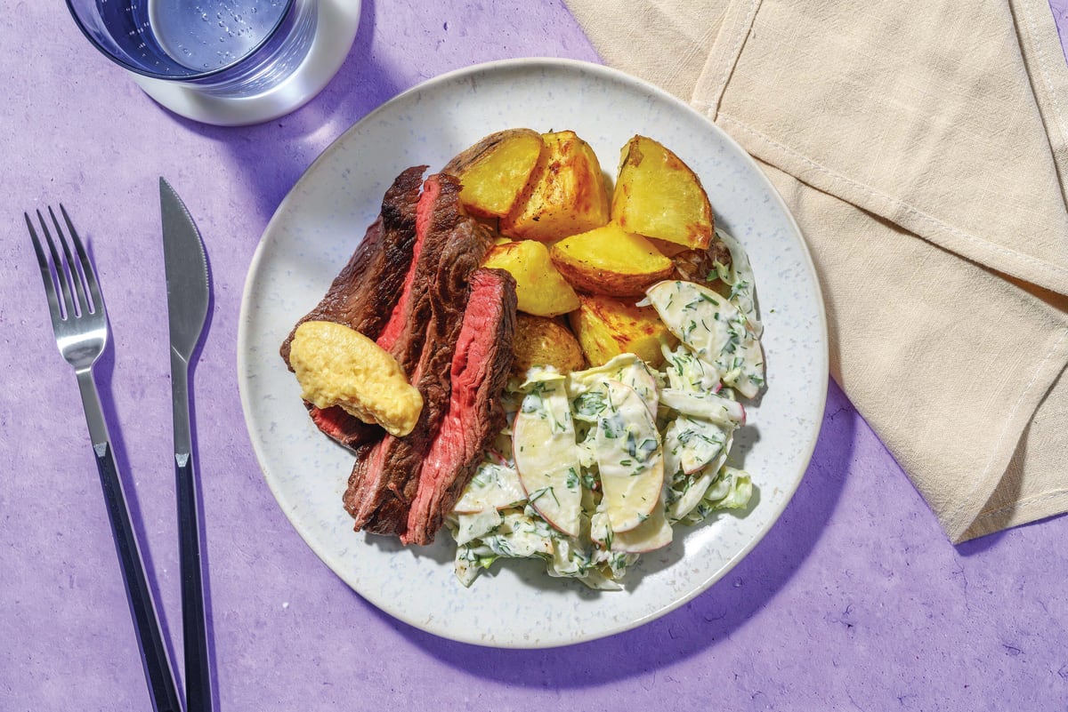 Double Rump Steak & Twice-Cooked Rosemary Potatoes