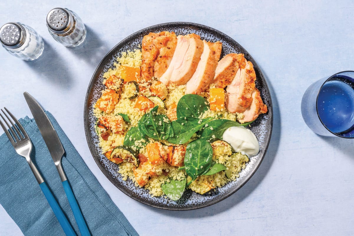 Double Moroccan Honey Chicken & Zesty Veggie Couscous