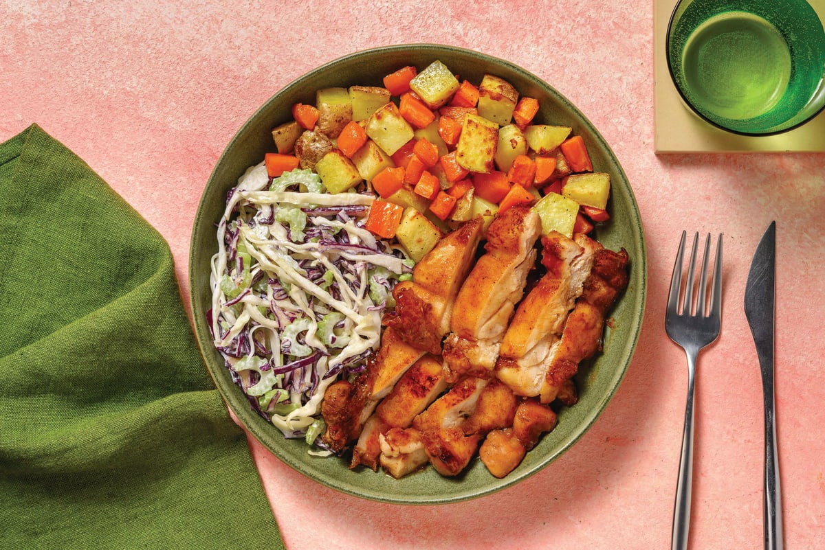 Sweet-Soy Chicken & Root Veggies