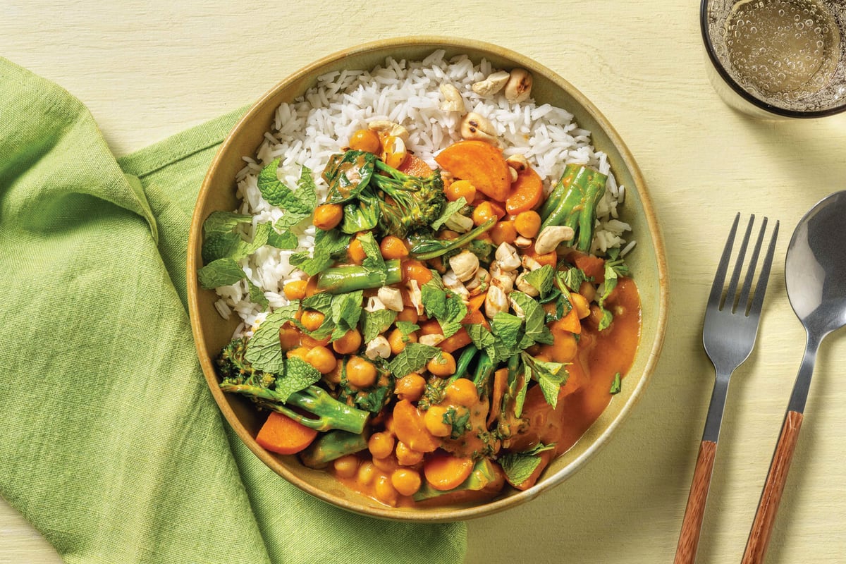 Indian Chicken, Chickpea & Baby Broccoli Curry