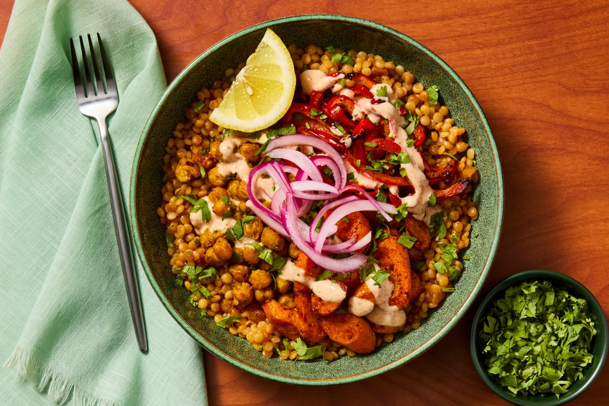  Shawarma-Spiced Chicken Couscous Bowls