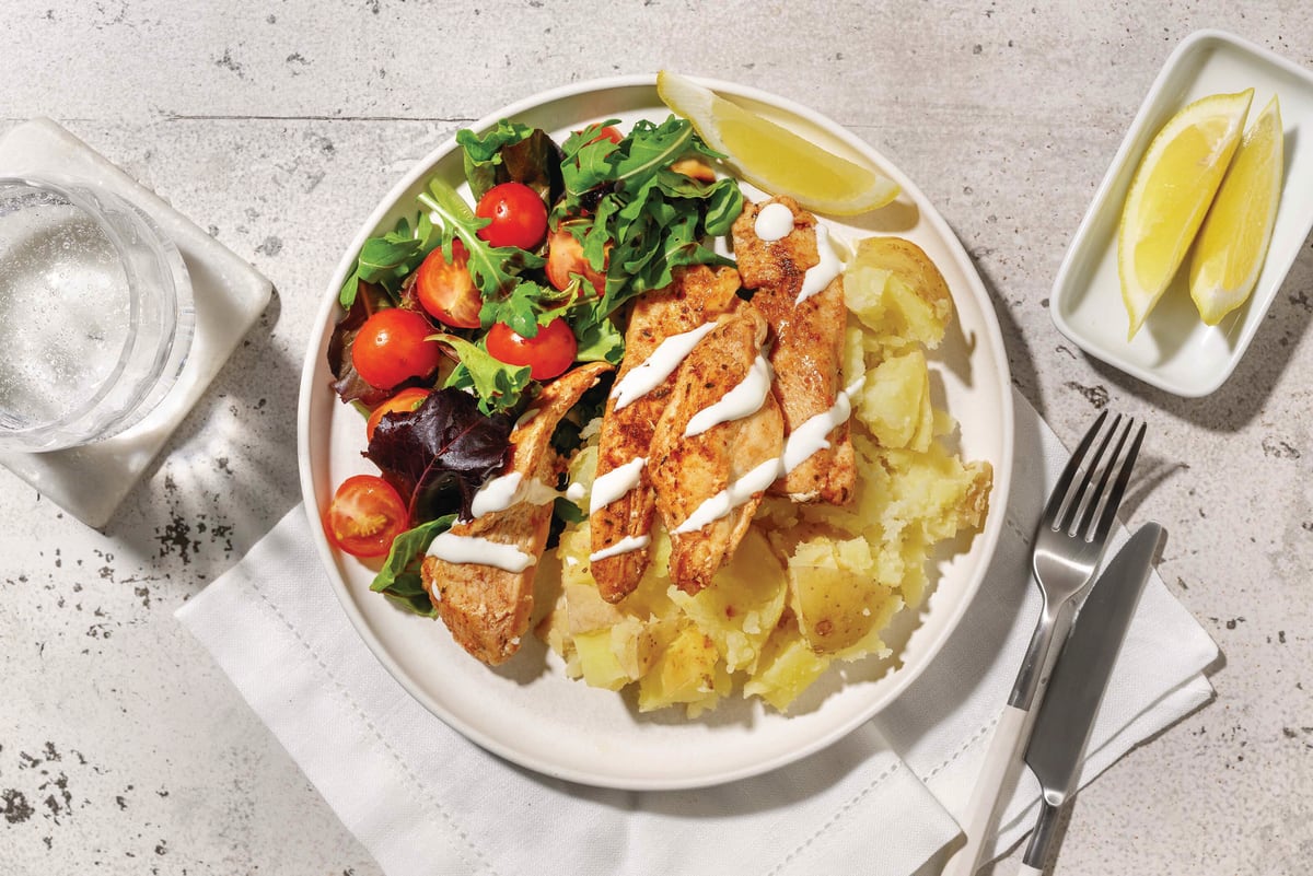 HelloHero: Chicken Tenders & Crushed Lemon Potatoes