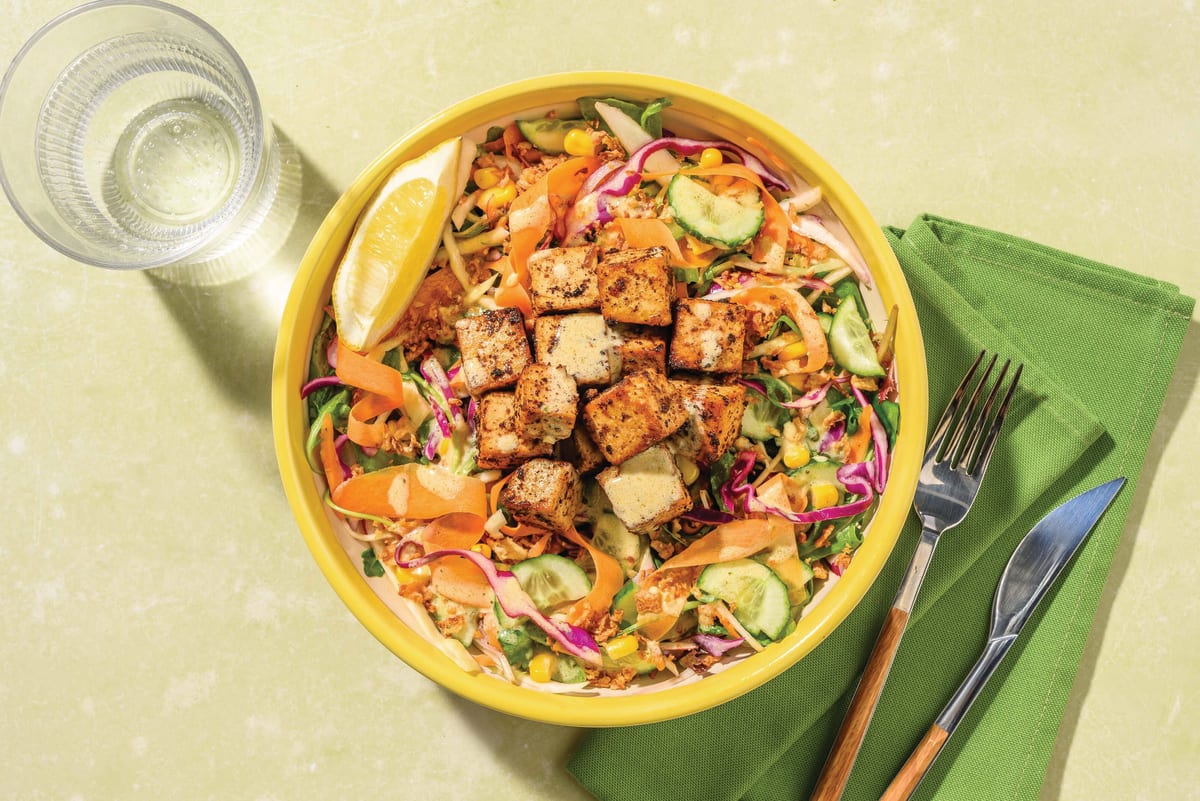 Malaysian Tofu & Deluxe Salad