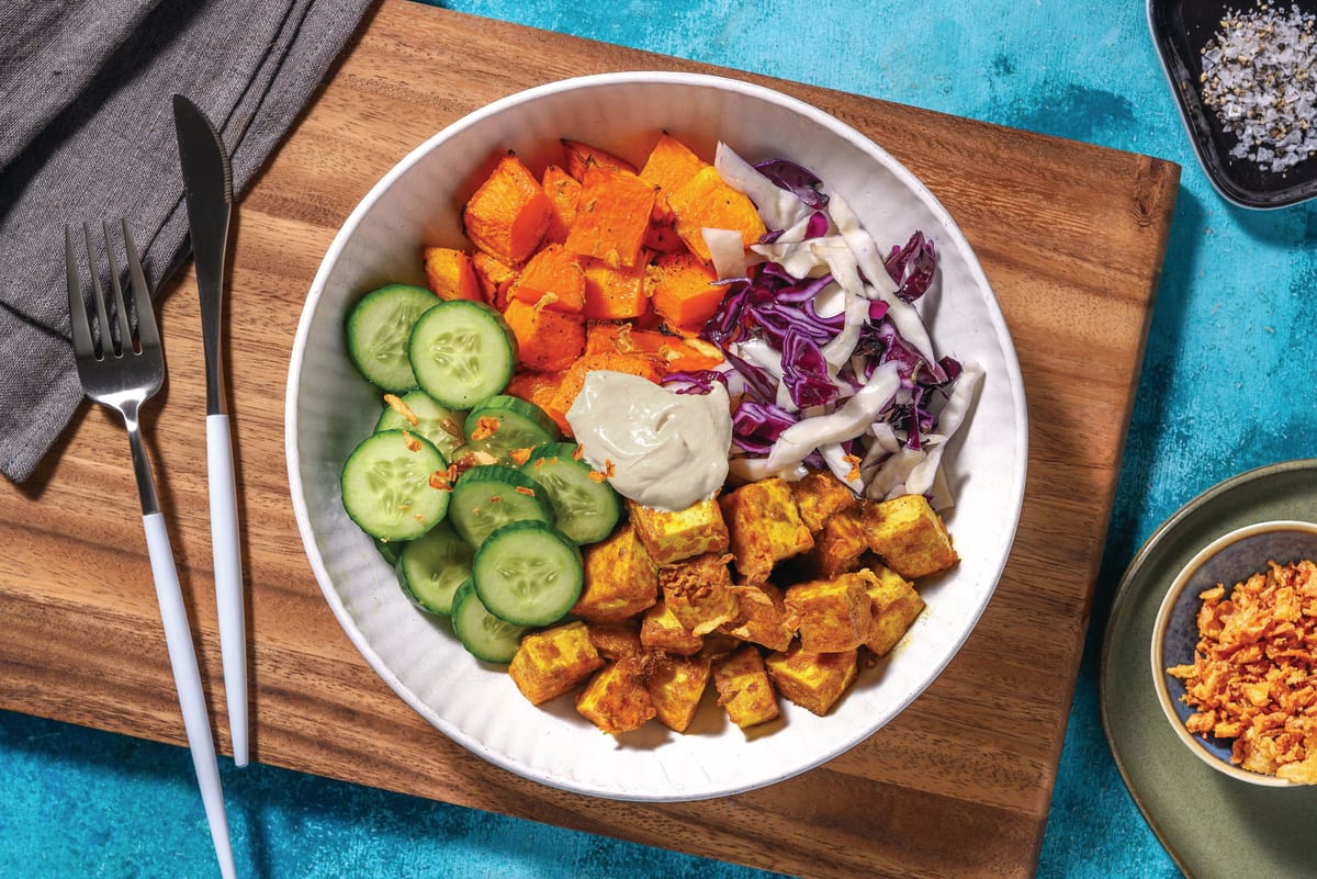 Asian-Glazed Tofu & Veggie Buddha Bowl