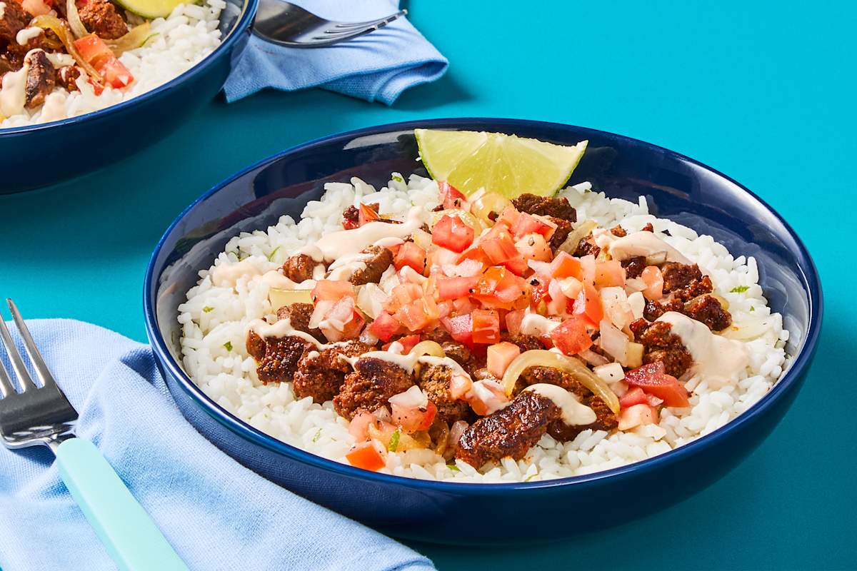 Tex-Mex Steak Over Zesty Rice