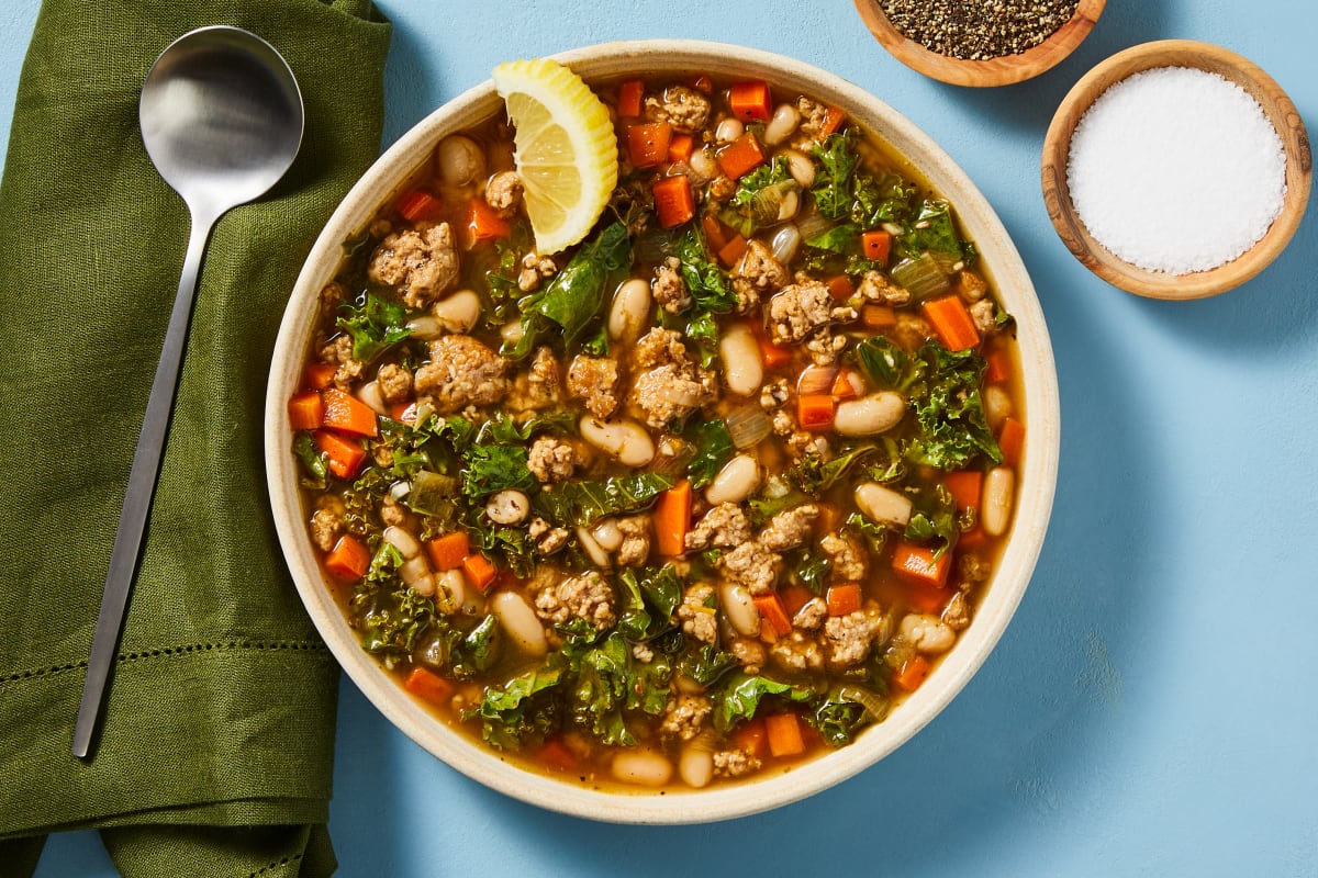 One-Pot Turkey Cannellini Kale Soup