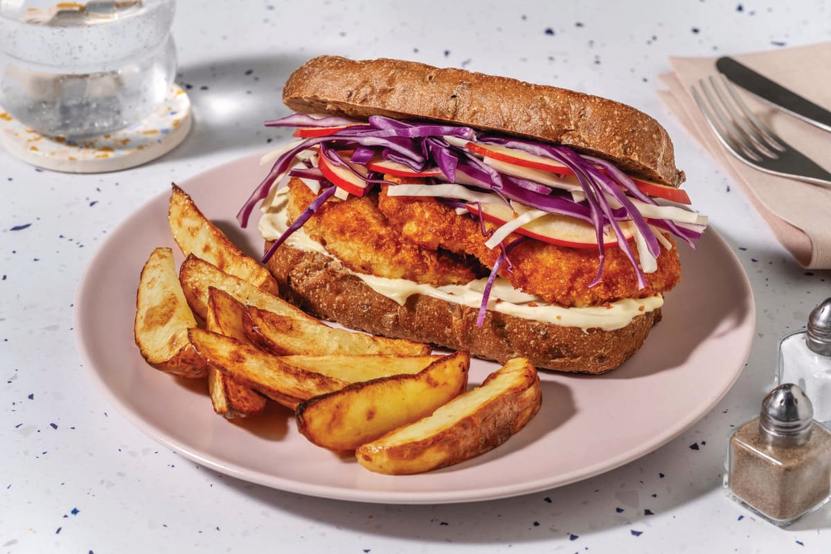 Pork Schnitzel & Zingy Apple Slaw Panini