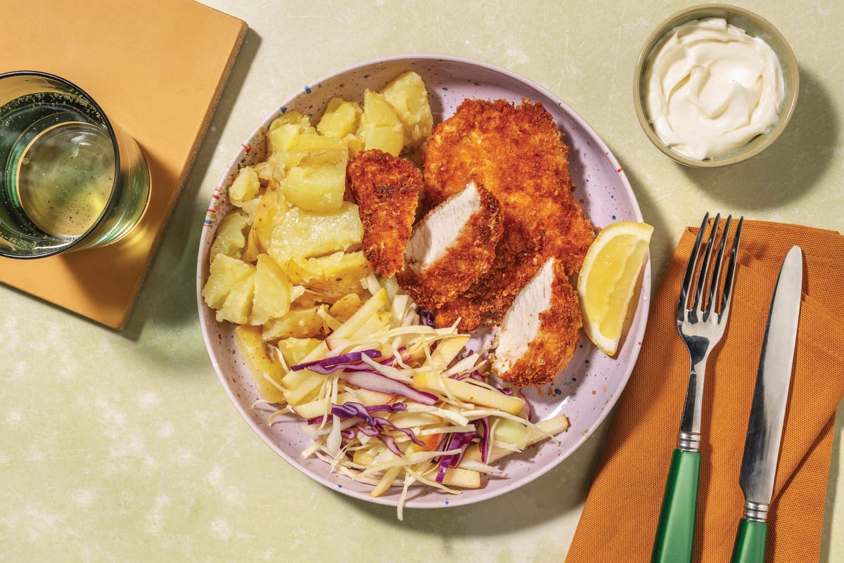 Homestyle Crumbed Chicken & Apple Slaw